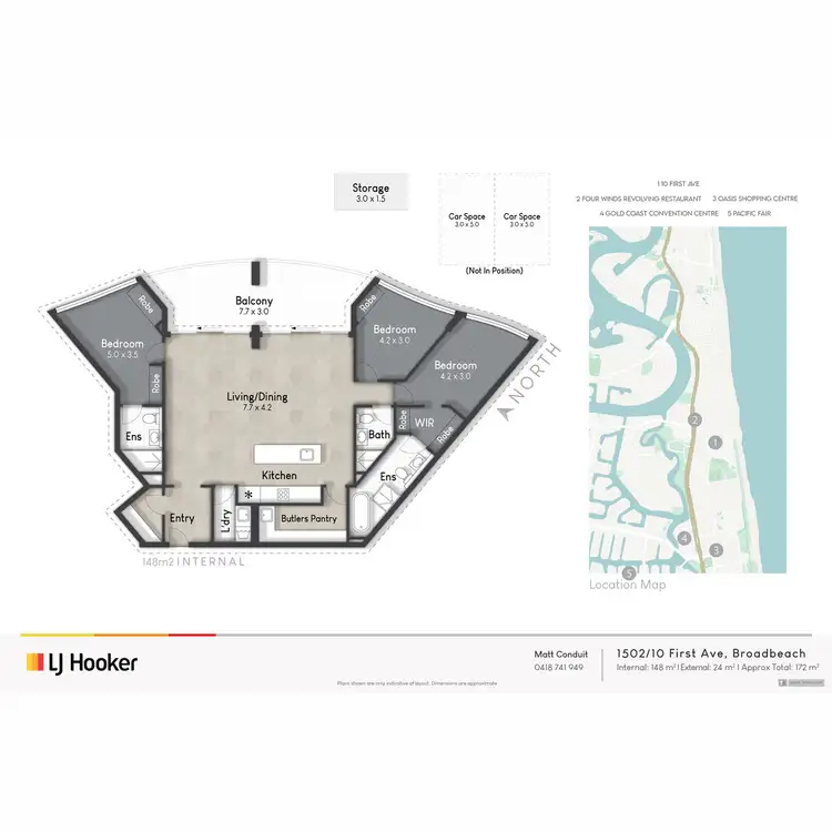 Floorplan of Homely apartment listing, 1502/10-12 First Avenue, Broadbeach QLD 4218