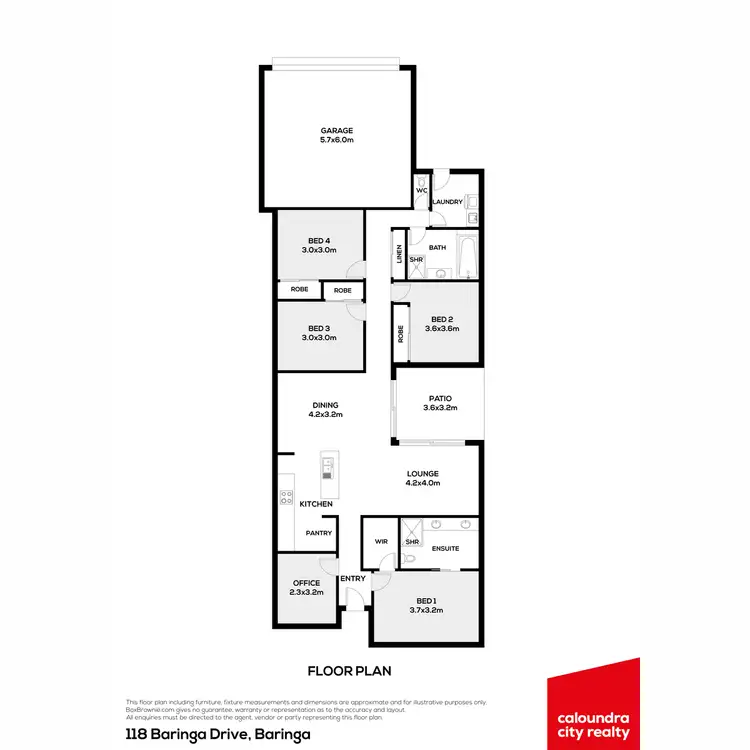 Floorplan of Homely house listing, 118 Baringa Drive, Baringa QLD 4551