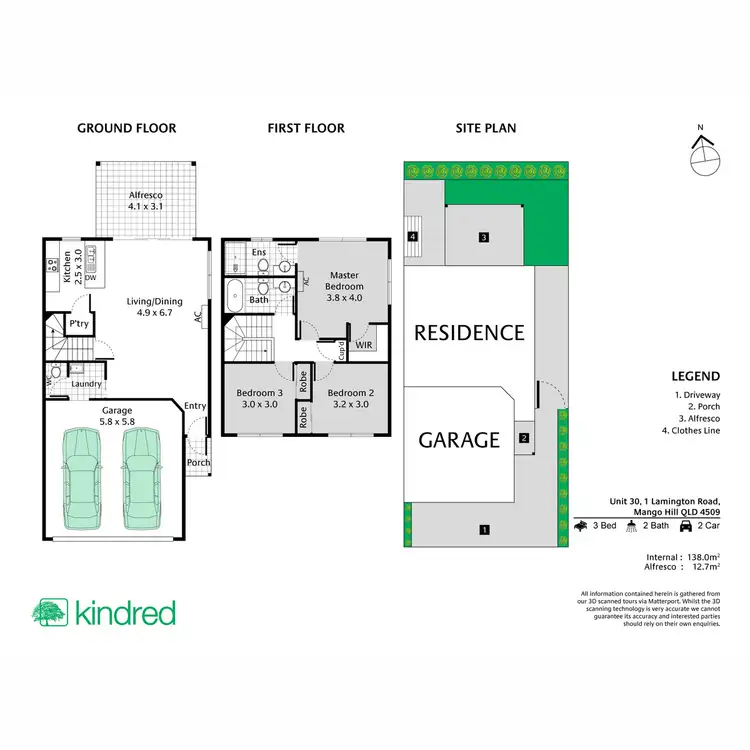 Floorplan of Homely townhouse listing, 30/1 Lamington Road, Mango Hill QLD 4509