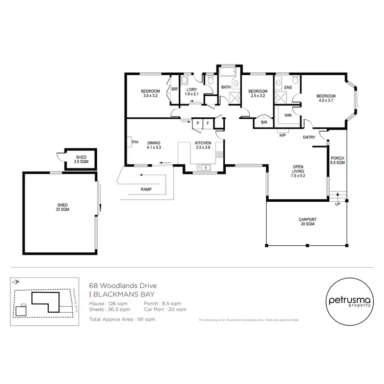 Floorplan of Homely house listing, 68 Woodlands Drive, Blackmans Bay TAS 7052
