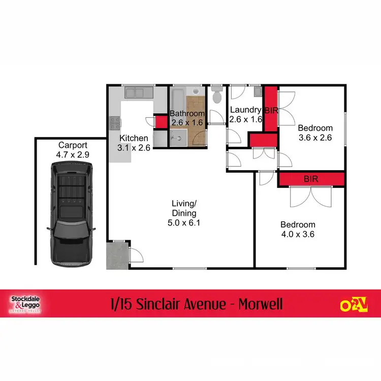 Floorplan of Homely block of units listing, 1/15 Sinclair Avenue, Morwell VIC 3840