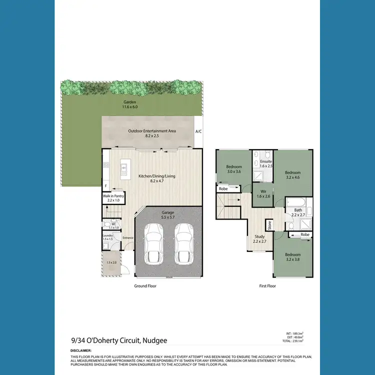 Floorplan of Homely townhouse listing, 9/34 O'Doherty Circuit, Nudgee QLD 4014