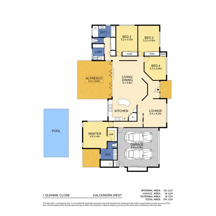 Floorplan of Homely house listing, 1 Glennie Close, Caloundra West QLD 4551