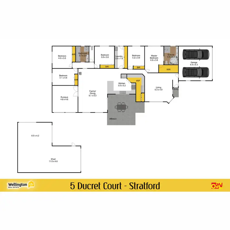 Floorplan of Homely house listing, 5 Ducret Court, Stratford VIC 3862