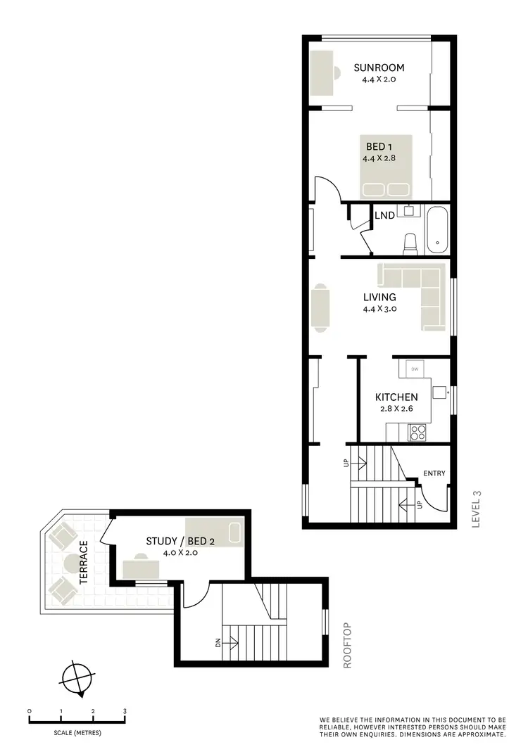 Floorplan of Homely apartment listing, 3/342 Bourke Street, Surry Hills NSW 2010