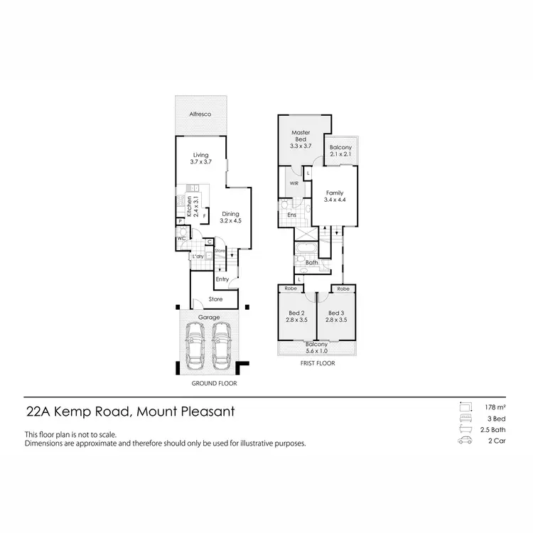 Floorplan of Homely house listing, 22A Kemp Road, Mount Pleasant WA 6153