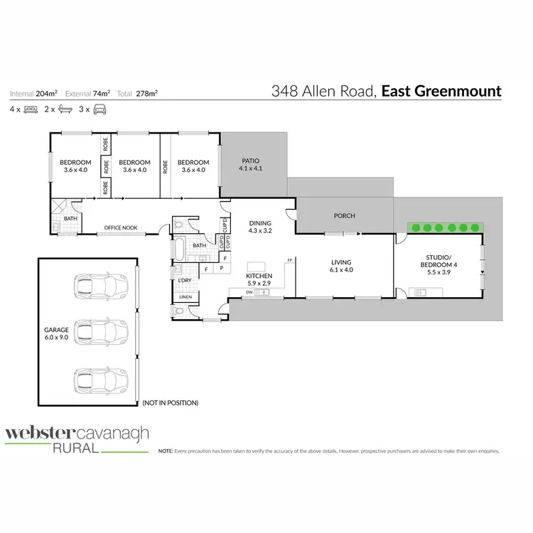 Floorplan of Homely rural property listing, 348 Allen Road, East Greenmount QLD 4359