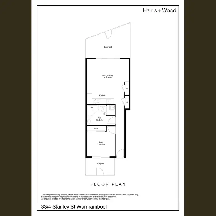 Floorplan of Homely townhouse listing, 33/4 Stanley Street, Warrnambool VIC 3280