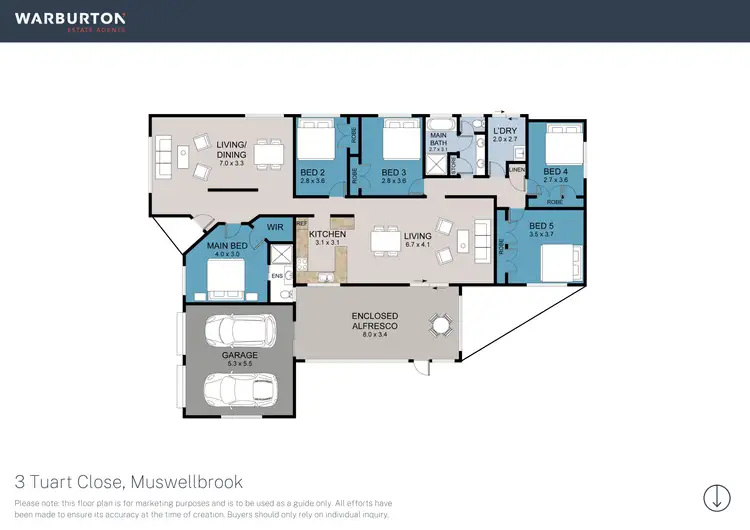 Floorplan of Homely house listing, 3 Tuart Close, Muswellbrook NSW 2333