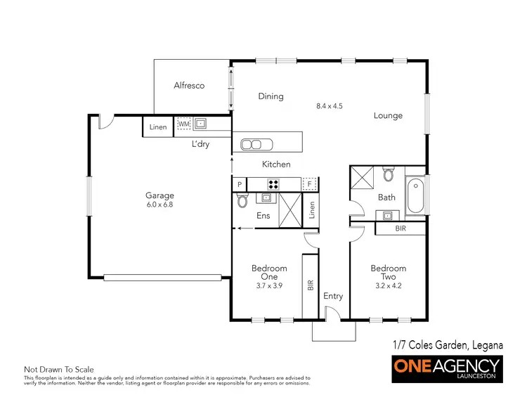 Floorplan of Homely unit listing, 1/7 Coles Gardens, Legana TAS 7277