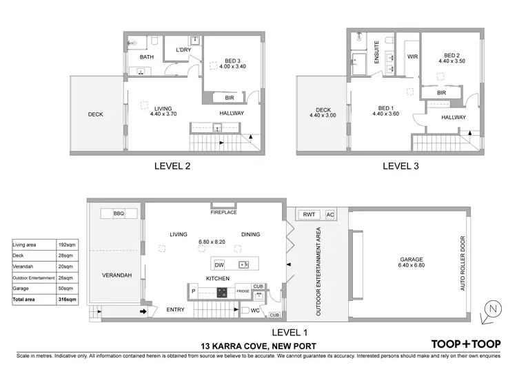 Floorplan of Homely townhouse listing, 13 Karra Cove, New Port SA 5015