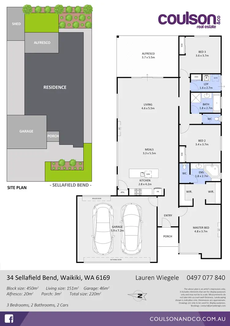Floorplan of Homely house listing, 34 Sellafield Bend, Waikiki WA 6169