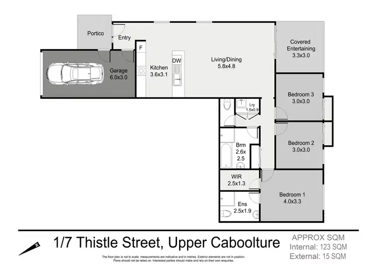 Floorplan of Homely unit listing, 1/7 Thistle Street, Upper Caboolture QLD 4510