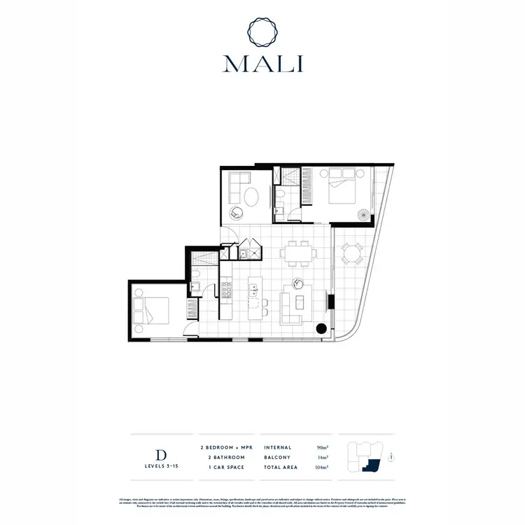 Floorplan of Homely apartment listing, 1503/4-6 Alexandra Avenue, Broadbeach QLD 4218
