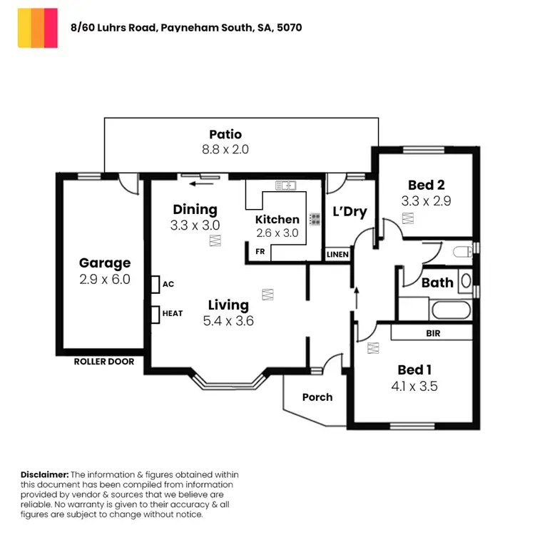 Floorplan of Homely unit listing, 8/60 Luhrs Road, Payneham South SA 5070