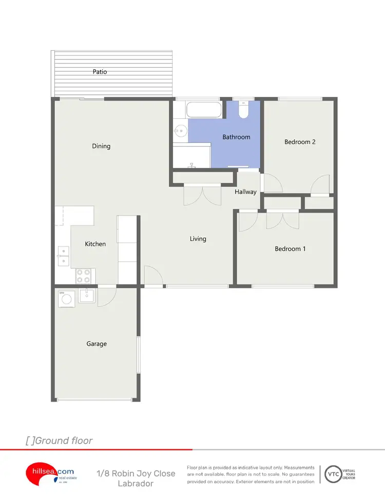Floorplan of Homely semi-detached listing, 1/8 Robin Joy Close, Labrador QLD 4215