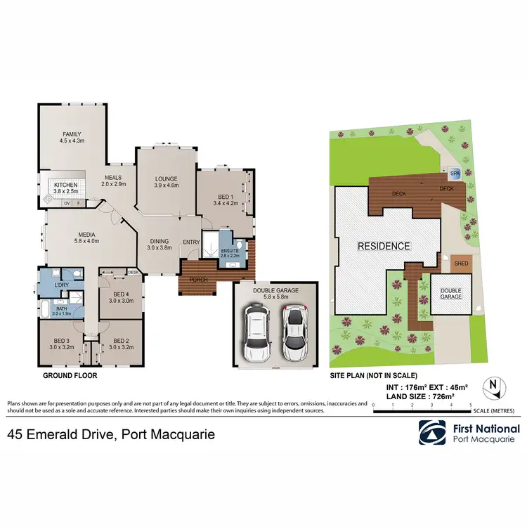 Floorplan of Homely house listing, 45 Emerald Drive, Port Macquarie NSW 2444