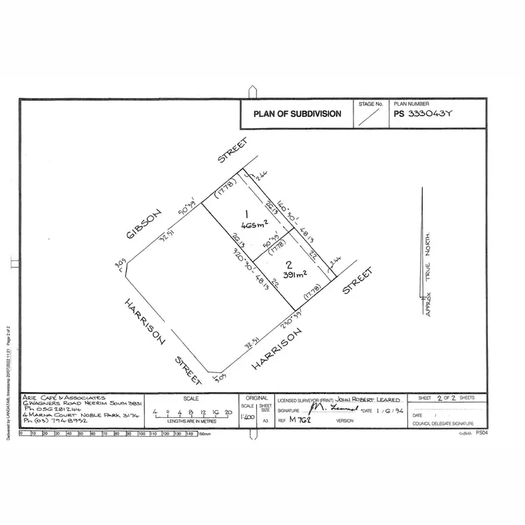 Floorplan of Homely land listing, 7 Gibson Street, Dromana VIC 3936