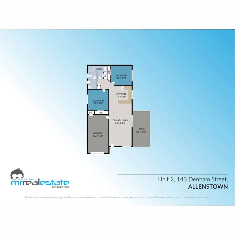 Floorplan of Homely unit listing, 2/143 Denham Street, Allenstown QLD 4700