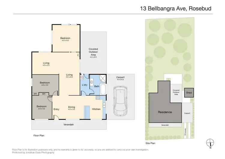 Floorplan of Homely house listing, 13 Bellbangra Avenue, Rosebud VIC 3939