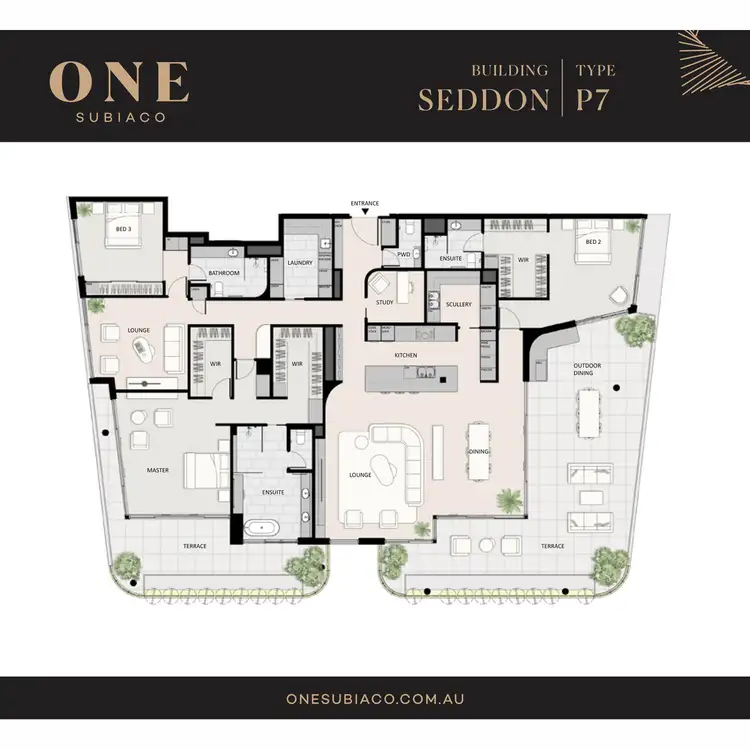 Floorplan of Homely apartment listing, 2303/4 Seddon Street, Subiaco WA 6008