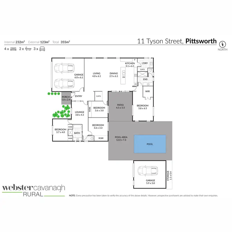 Floorplan of Homely house listing, 11 Tyson Street, Pittsworth QLD 4356