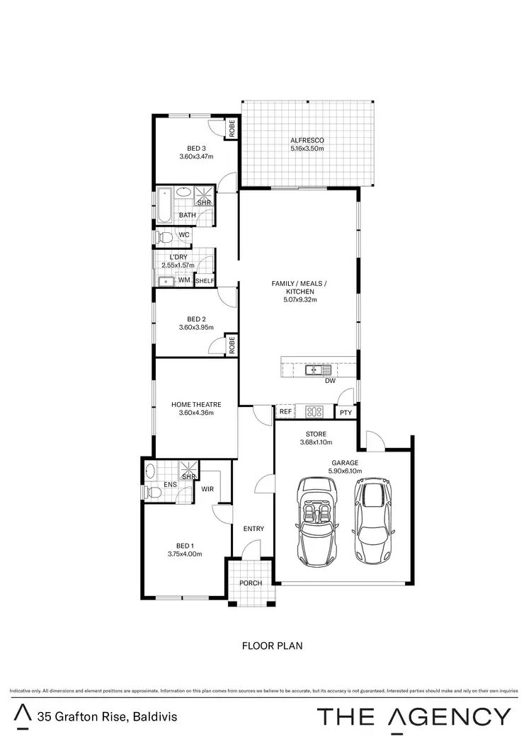 Floorplan of Homely house listing, 35 Grafton Rise, Baldivis WA 6171