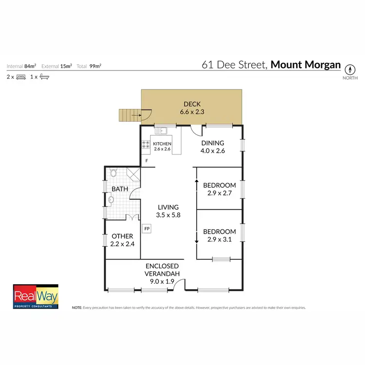 Floorplan of Homely house listing, 61 Dee Street, Mount Morgan QLD 4714
