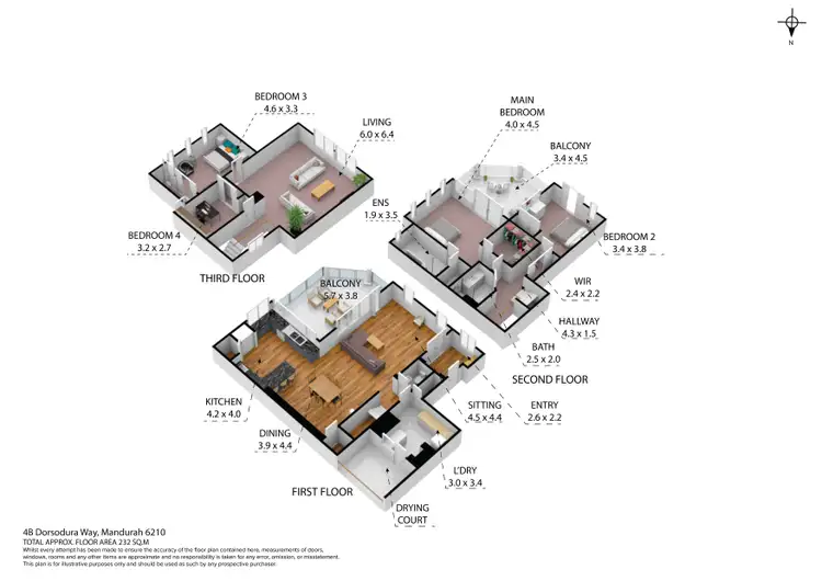 Floorplan of Homely house listing, 4B Dorsodura Way, Mandurah WA 6210