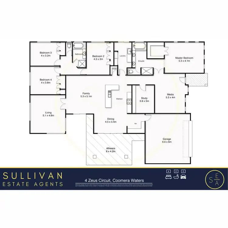 Floorplan of Homely house listing, 4 Zeus Circuit, Coomera Waters QLD 4209