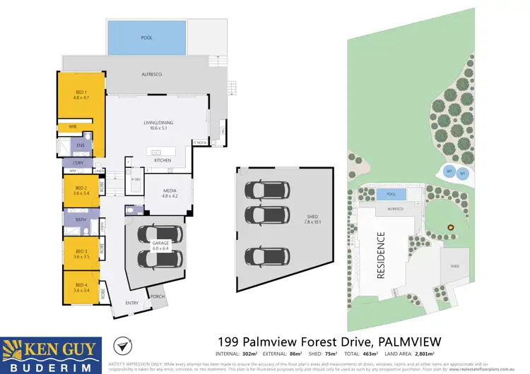 Floorplan of Homely house listing, 199 Palmview Forest Drive, Palmview QLD 4553