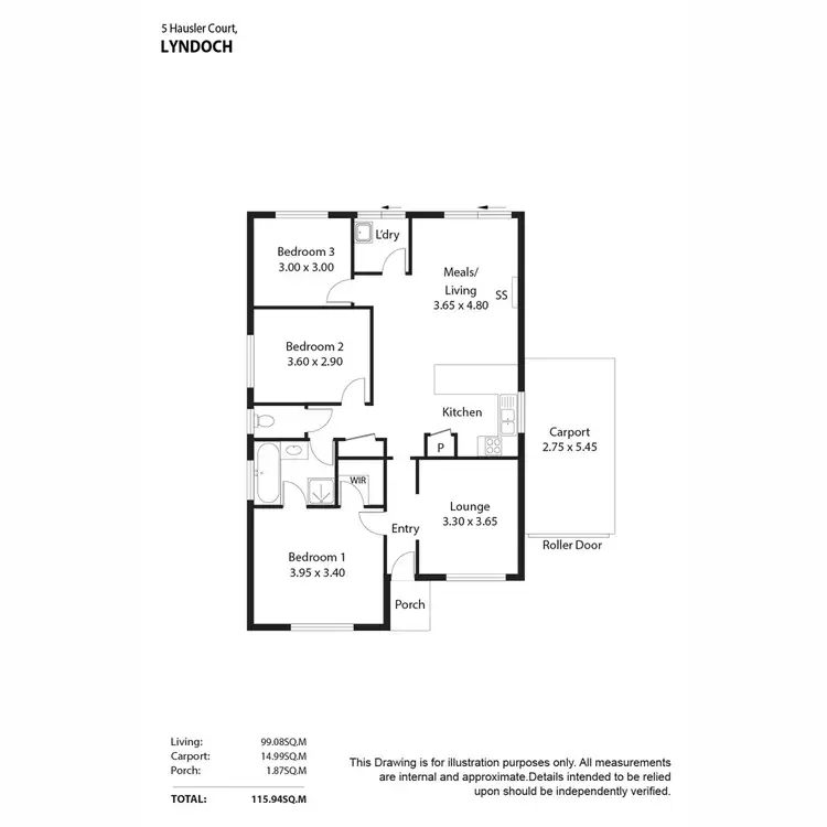 Floorplan of Homely house listing, 5 Hausler Court, Lyndoch SA 5351