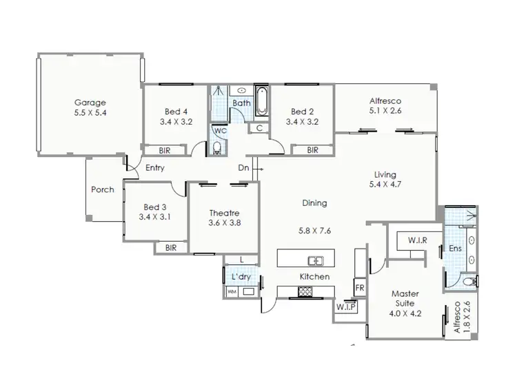 Floorplan of Homely house listing, 8 Richmond Place, Kingsley WA 6026