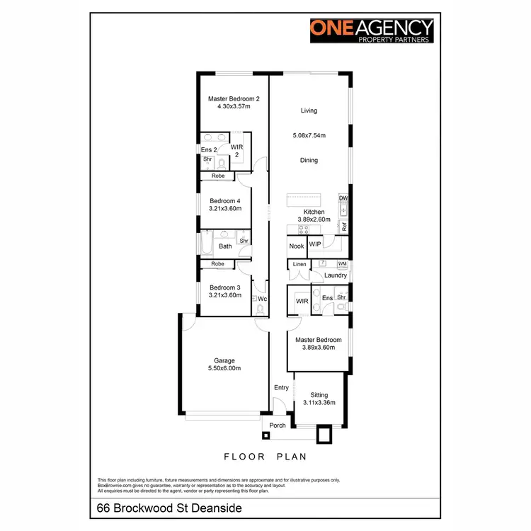 Floorplan of Homely house listing, 66 Brockwood Street, Deanside VIC 3336