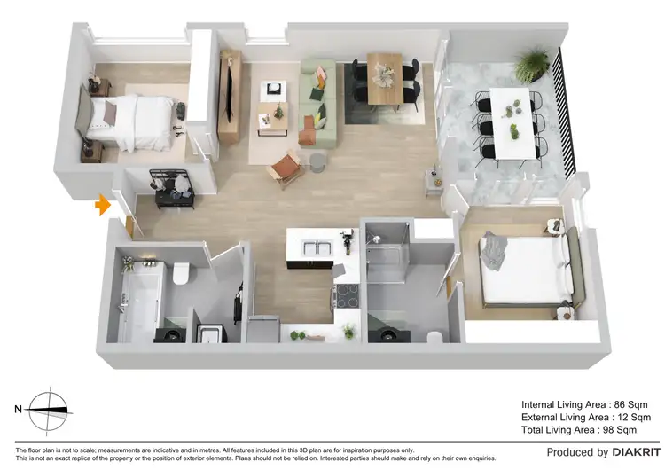 Floorplan of Homely unit listing, 4/47 Glasgow, Zillmere QLD 4034