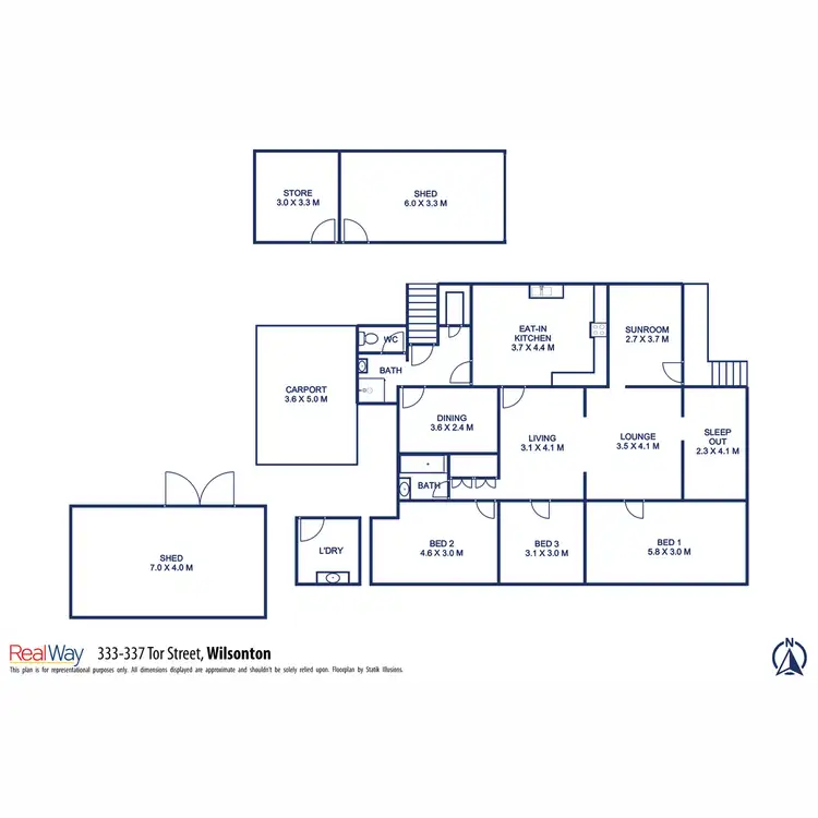 Floorplan of Homely house listing, 333-337 Tor Street, Wilsonton QLD 4350