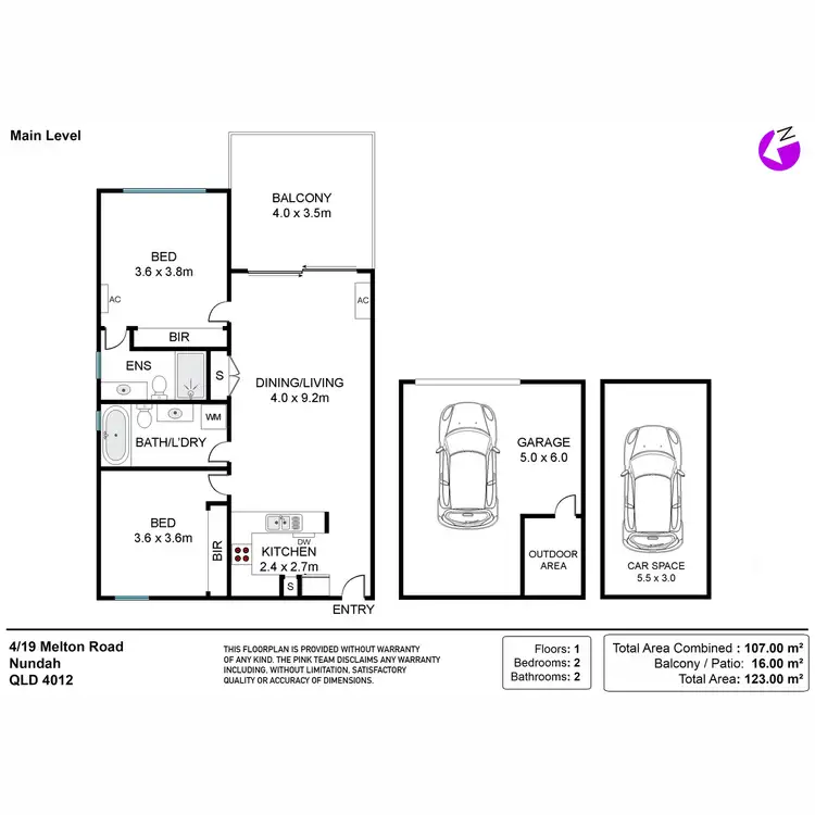Floorplan of Homely unit listing, 4/19 Melton Road, Nundah QLD 4012