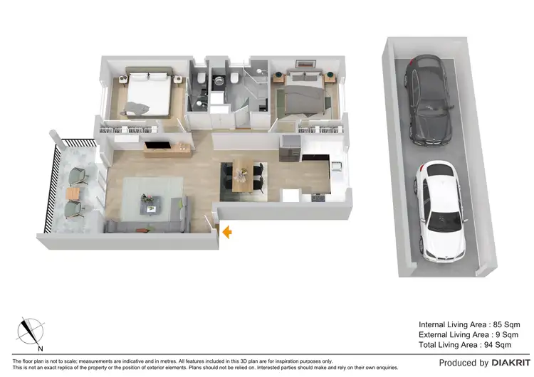 Floorplan of Homely apartment listing, 13/14 Paradise Street, Highgate Hill QLD 4101