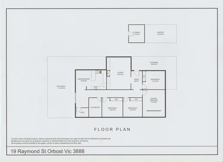 Floorplan of Homely house listing, 19 Raymond Street, Orbost VIC 3888