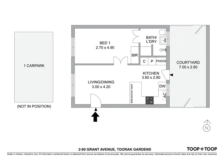 Floorplan of Homely unit listing, 2/90 Grant Avenue, Toorak Gardens SA 5065