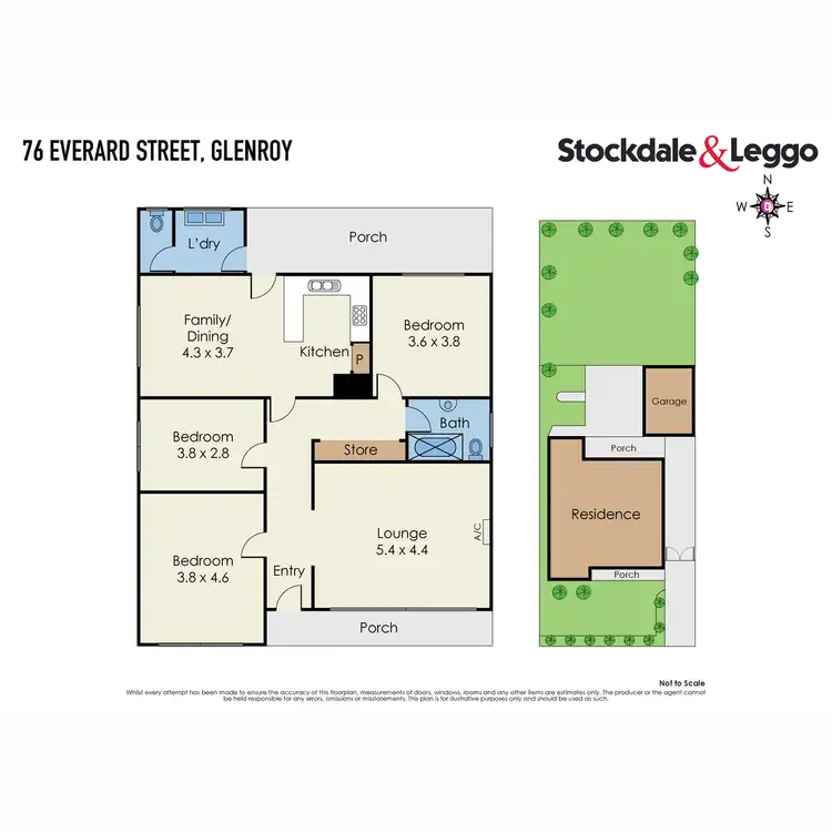 Floorplan of Homely house listing, 76 Everard Street, Glenroy VIC 3046