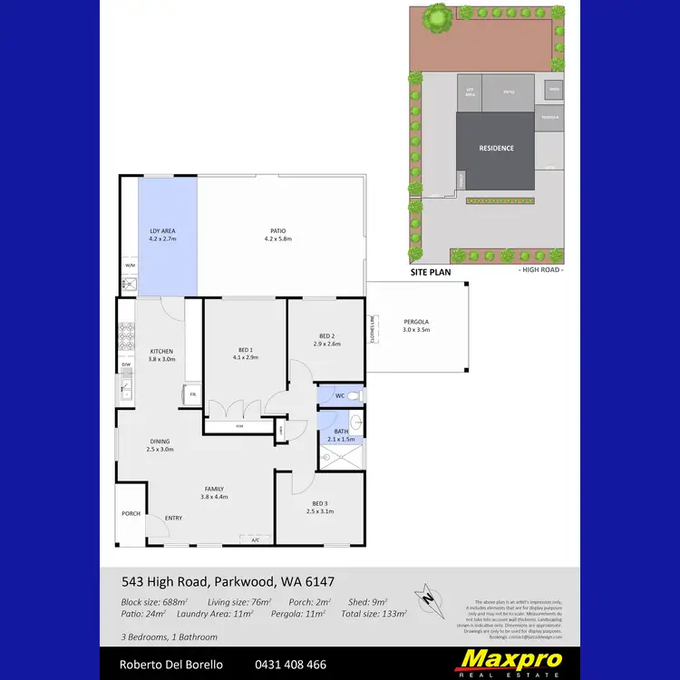 Floorplan of Homely house listing, 543 High Road, Parkwood WA 6147