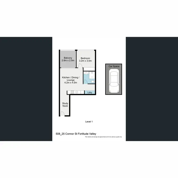 Floorplan of Homely apartment listing, 508/25 Connor Street, Fortitude Valley QLD 4006