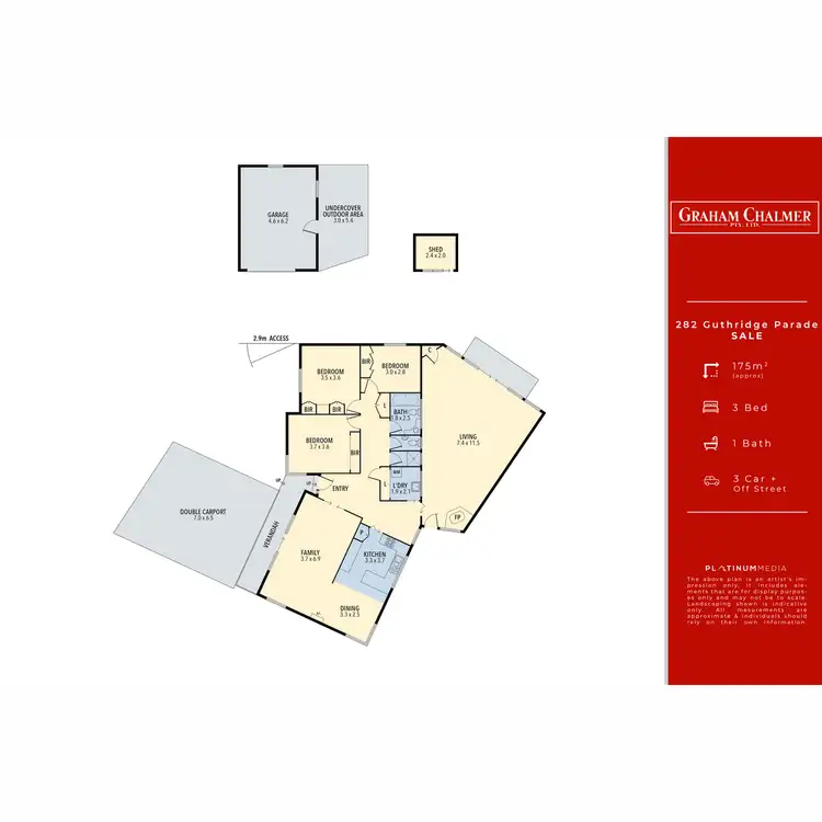 Floorplan of Homely house listing, 282 Guthridge Parade, Sale VIC 3850