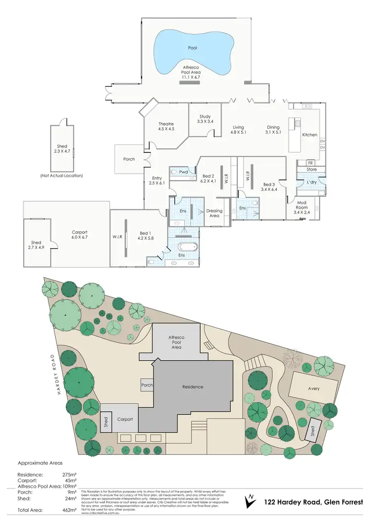 Floorplan of Homely house listing, 122 Hardey Road, Glen Forrest WA 6071