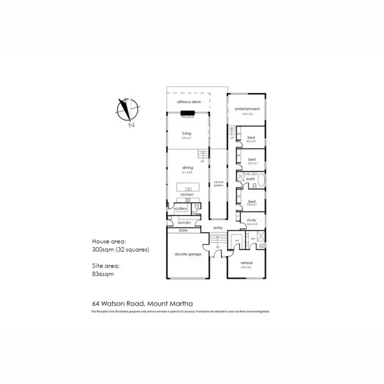 Floorplan of Homely house listing, 64 Watson Road, Mount Martha VIC 3934