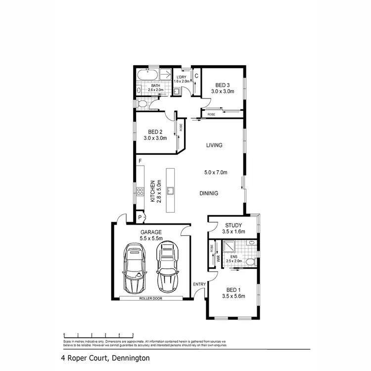 Floorplan of Homely house listing, 4 Roper Court, Dennington VIC 3280
