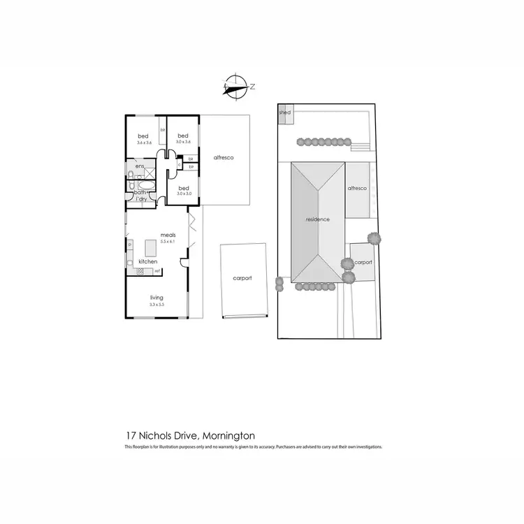 Floorplan of Homely house listing, 17 Nichols Drive, Mornington VIC 3931