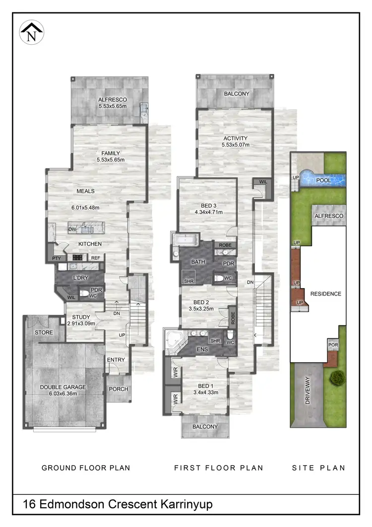 Floorplan of Homely house listing, 16 Edmondson Crescent, Karrinyup WA 6018