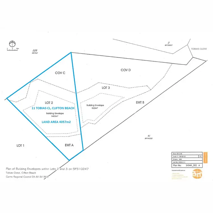 Floorplan of Homely land listing, 11 Tobias Close, Clifton Beach QLD 4879
